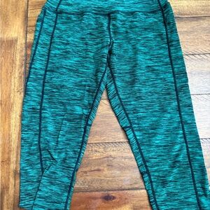 90 Degree By Reflex Teal Space-Dye Kids Leggings